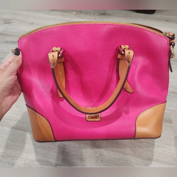 SOLD Dooney & Bourke | Fuschia Dome Satchel - Picture 1 of 8